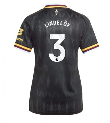 Aston Villa Victor Lindelof #3 Udebanetrøje Dame 2026-27 Kortærmet
